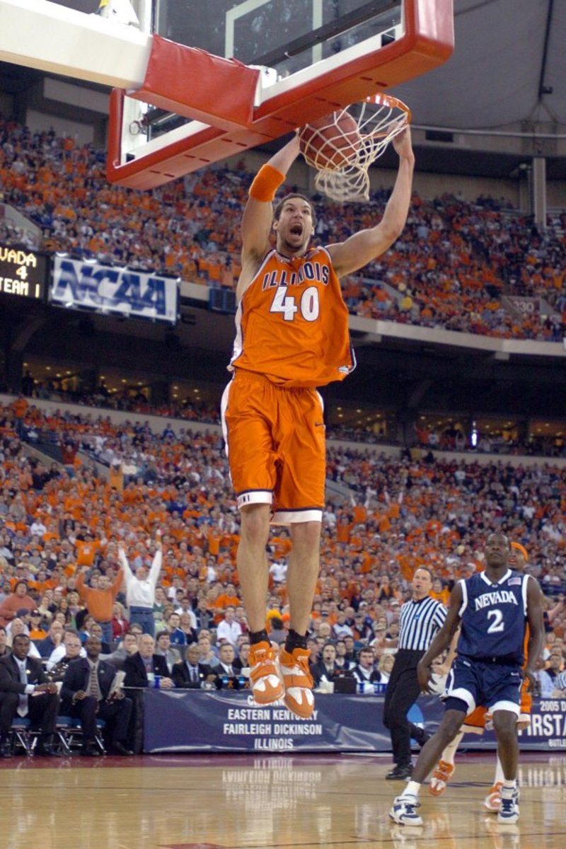 James Augustine had 23 points, including 17 points in the first half, and 10 rebounds with four blocks and two steals in a 71-59 win over Nevada in the 2005 NCAA second round game in Indianapolis. 