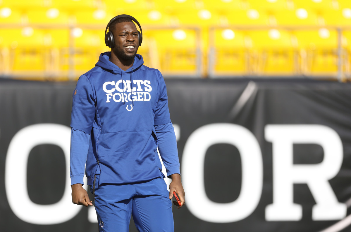 Indianapolis Colts cornerback Pierre Desir, shown warming up before a 2019 game at Pittsburgh, was reportedly released on Saturday.