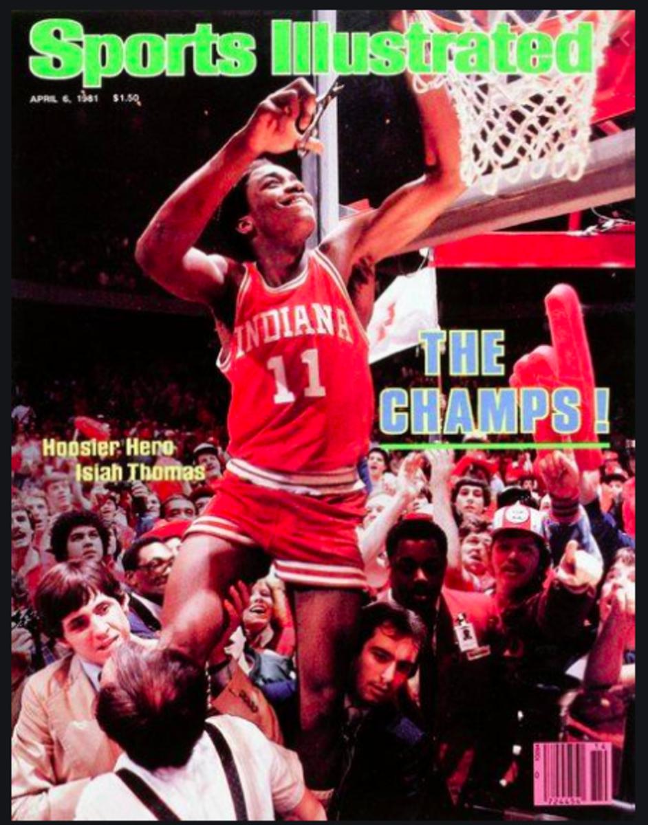 The Sports Illustrated cover after Isiah Thomas and Indiana beat North Carolina 63-50 to win the 1981 NCAA championship.
