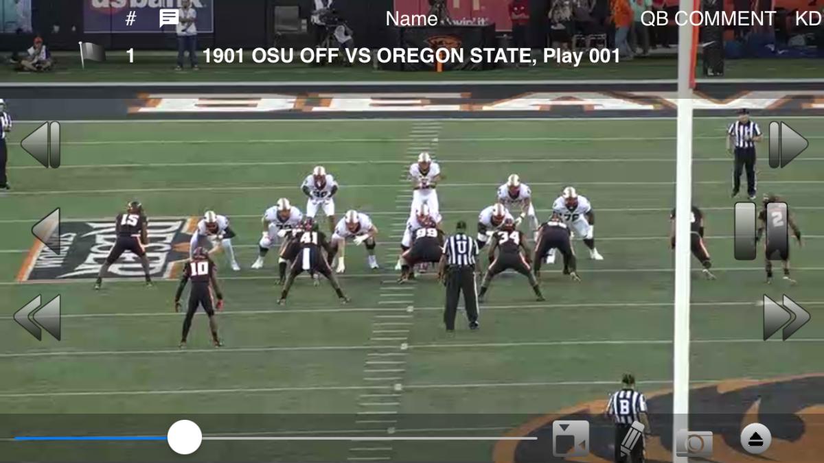 Oklahoma State on offense against Oregon State last season.