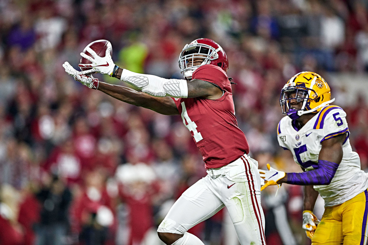 In 16 games against SEC opponents the past two seasons, Jeudy had 85 catches for 1,350 yards.