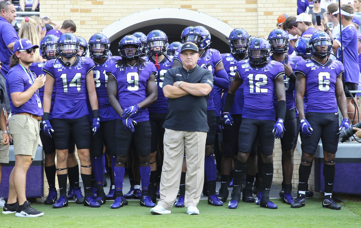 Coach Gary Patterson has led TCU to 17 bowl games in his first 20 seasons.