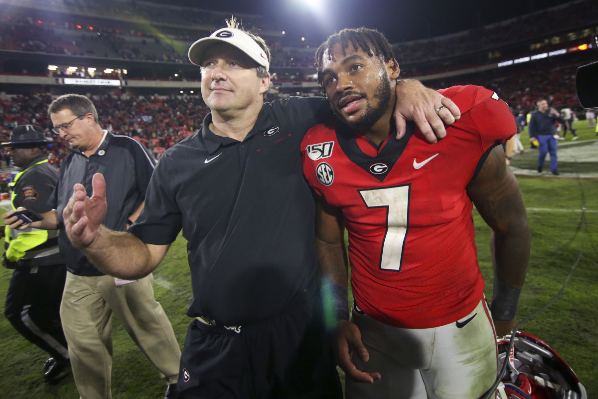 Kirby Smart and former Georgia RB, D'Andre Swift