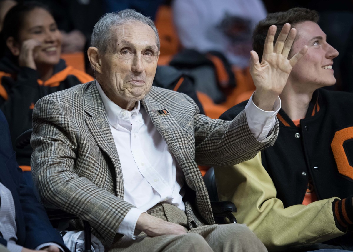 Eddie Sutton at a recent Oklahoma State game will be inducted into the Naismith Basketball Hall of Fame on Aug. 29, 2020. 