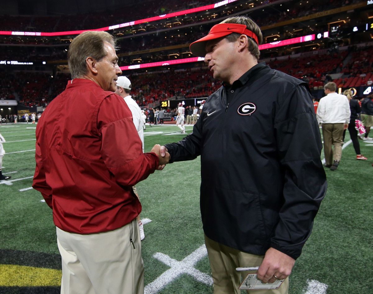 Nick Saban and Kirby Smart