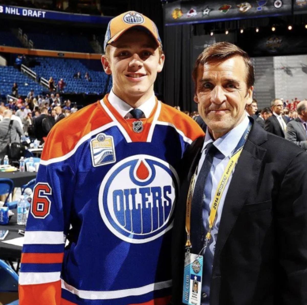 Graham and his father during the 2016 NHL Draft