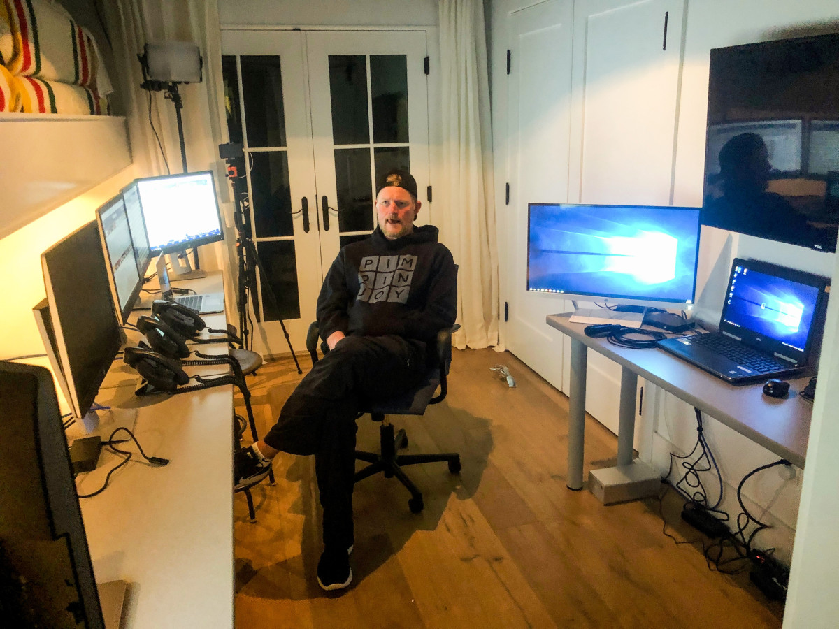 Snead in his war room.