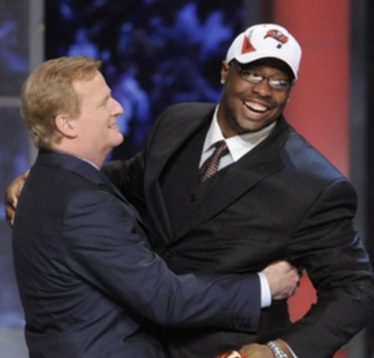 Gerald McCoy and Roger Goodell.