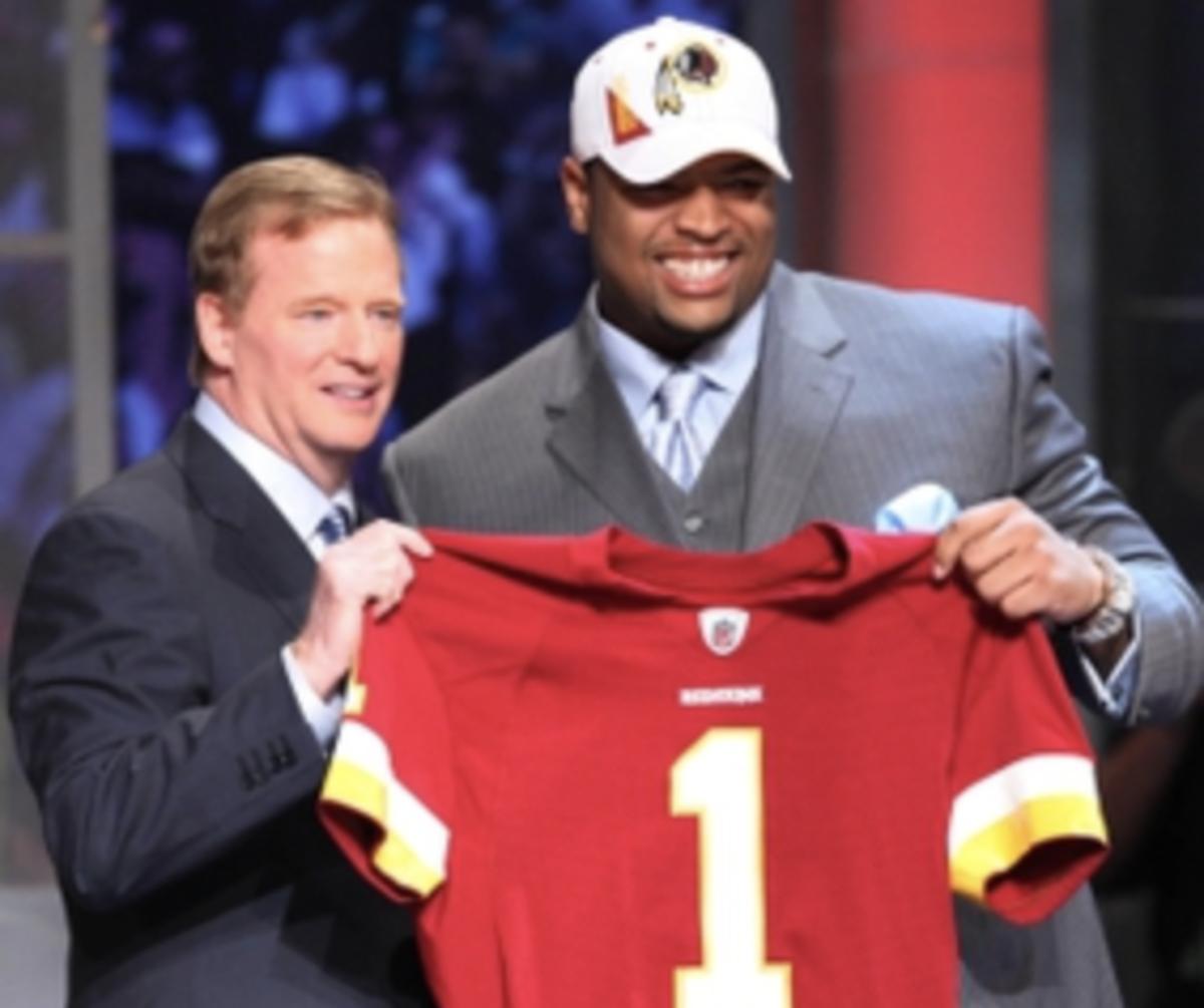 Trent Williams and Roger Goodell.