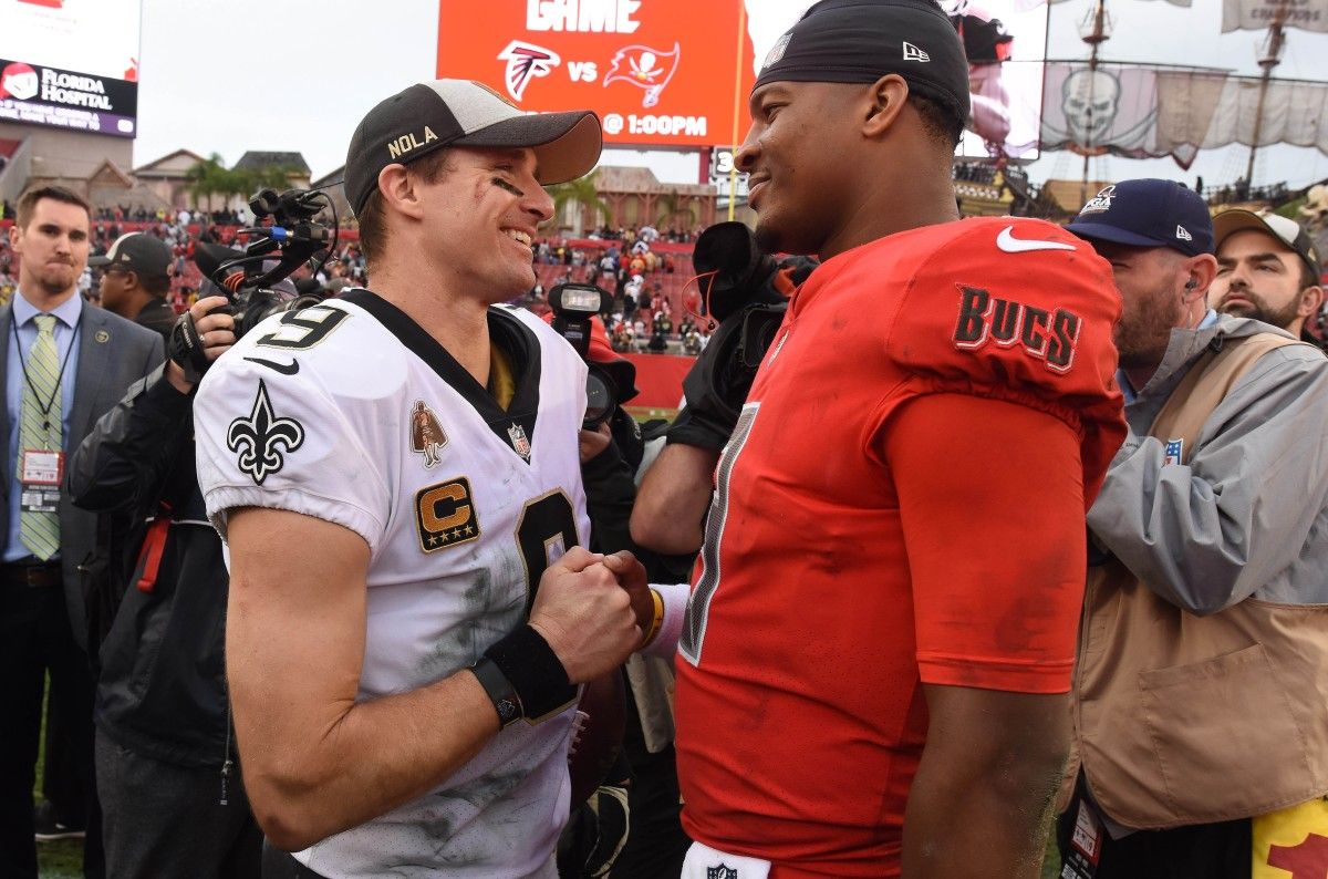QB Drew Brees and QB Jameis Winston