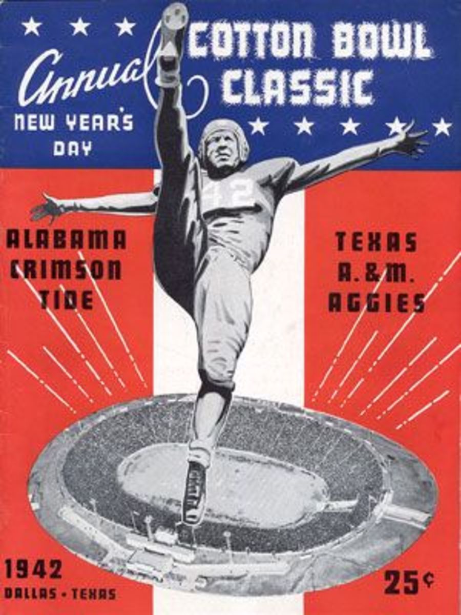 1942 Cotton Bowl game program cover: Alabama vs. Texas A&M