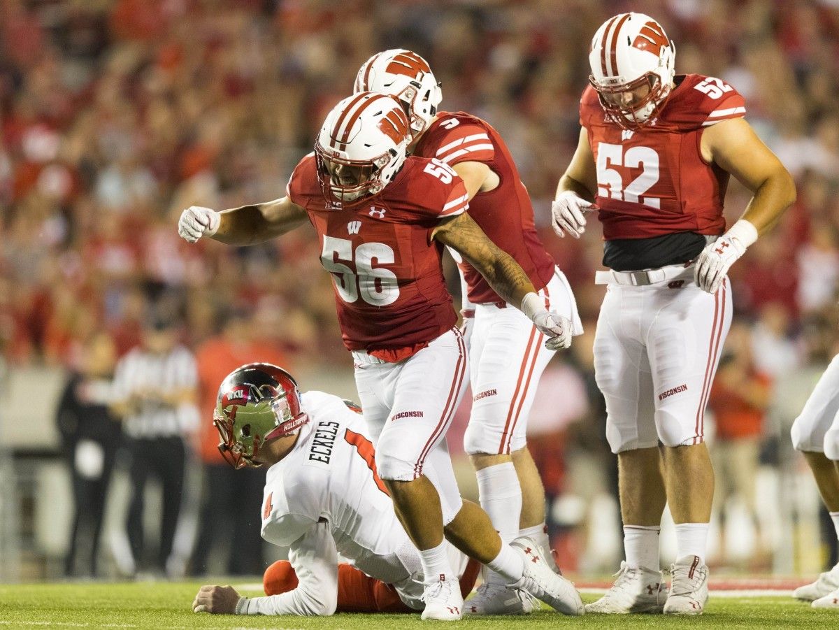 New Orleans Saints LB Zack Baun of the University of Wisconsin
