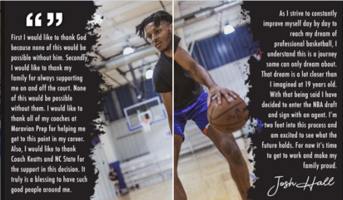 Josh Hall Signs With Agent, Will Stay in NBA Draft Sports Illustrated