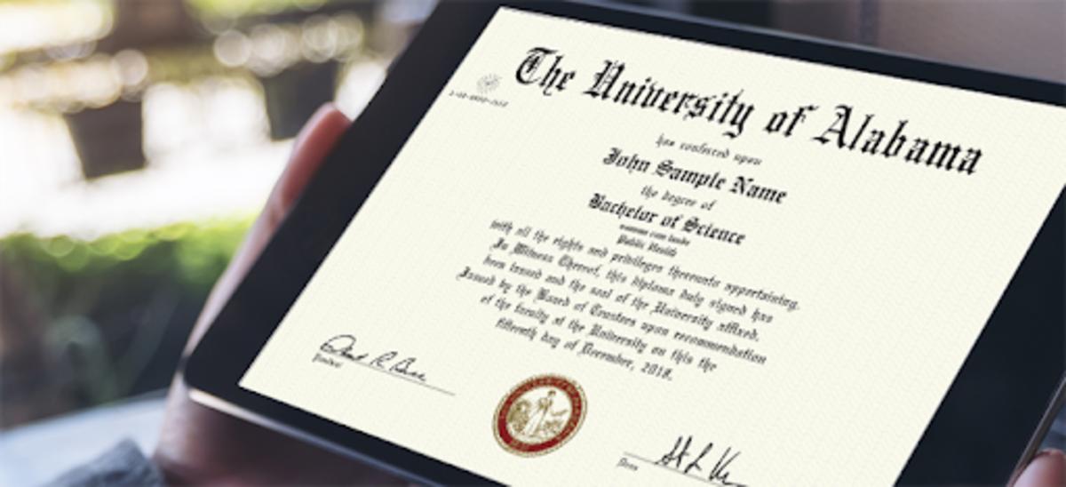 University of Alabama diploma