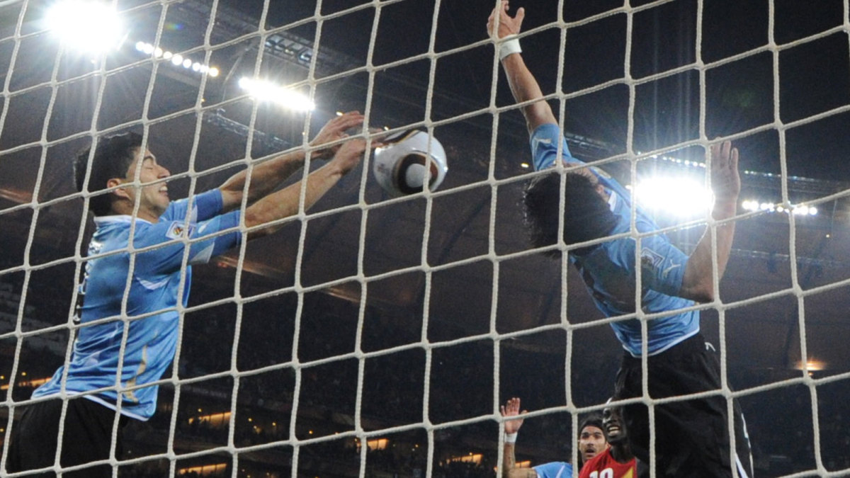 Luis Suarez's handball saves Uruguay in the 2010 World Cup