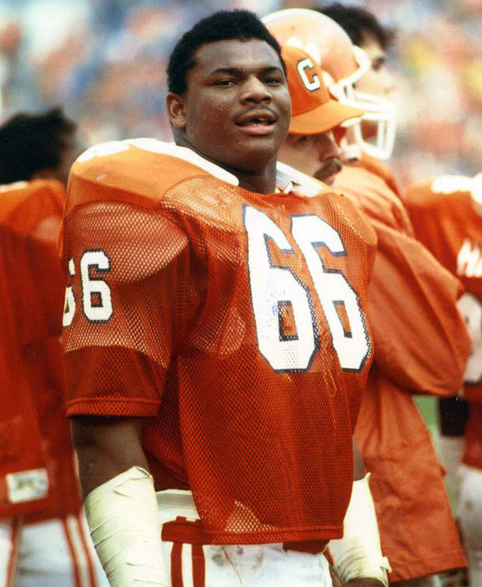 Clemson's William Perry is pictured above during a 1984 Clemson home game in Death Valley.