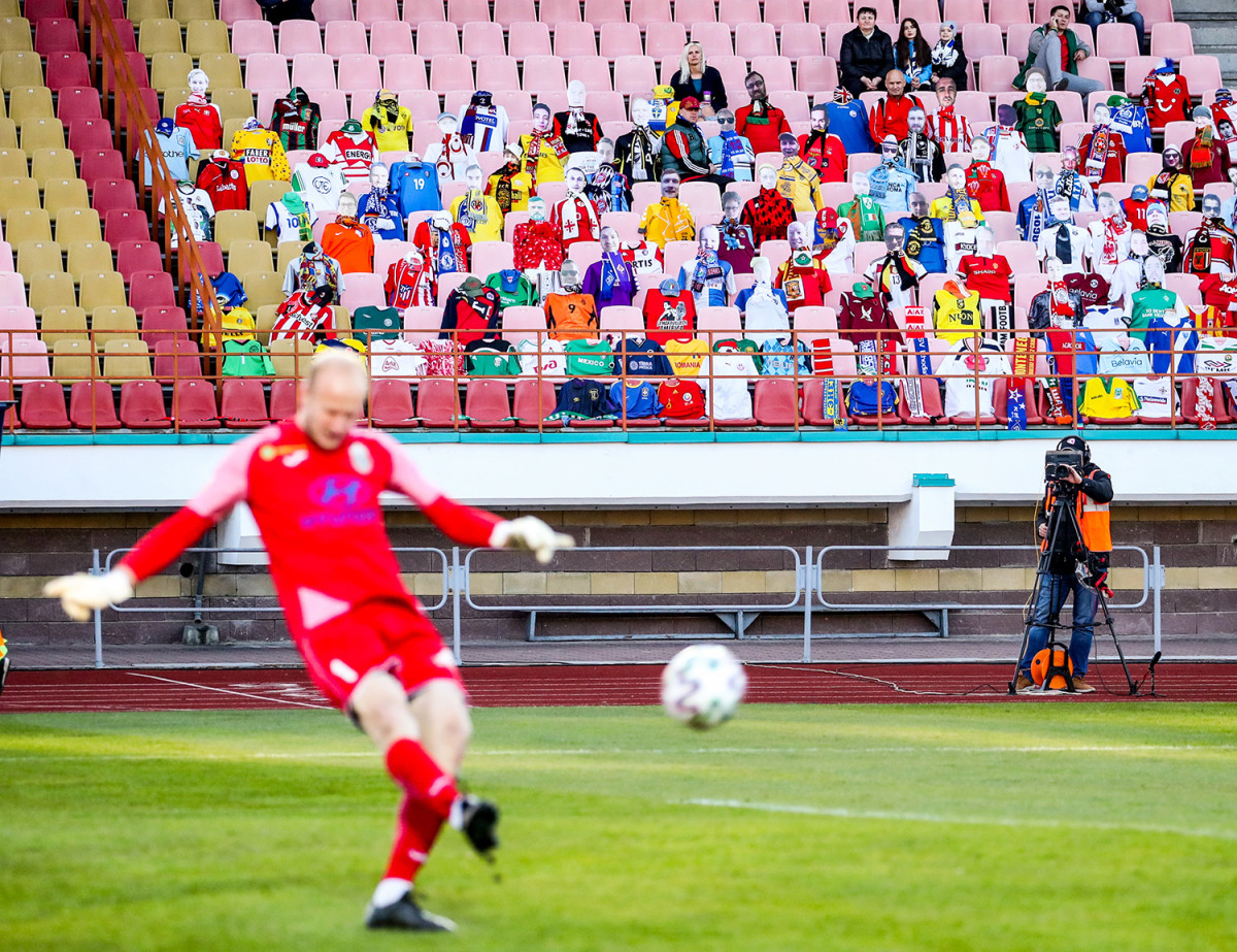 Belarusian soccer is one of the few professional sports still going.
