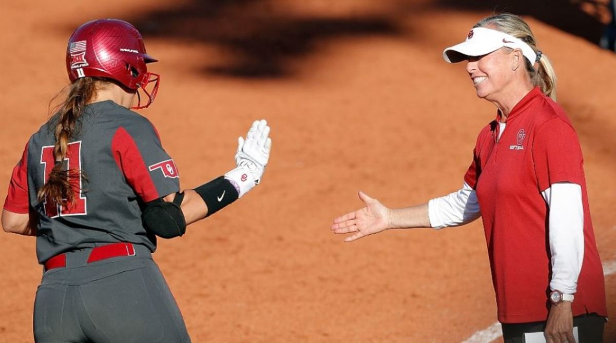 Patty Gasso at OU's Marita Hynes Field