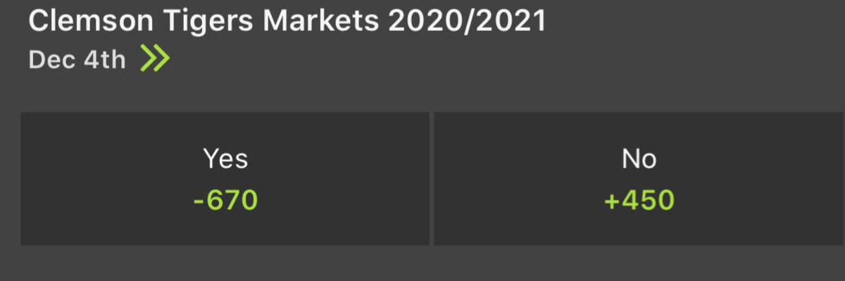 Odds courtesy of DraftKings Sportsbook