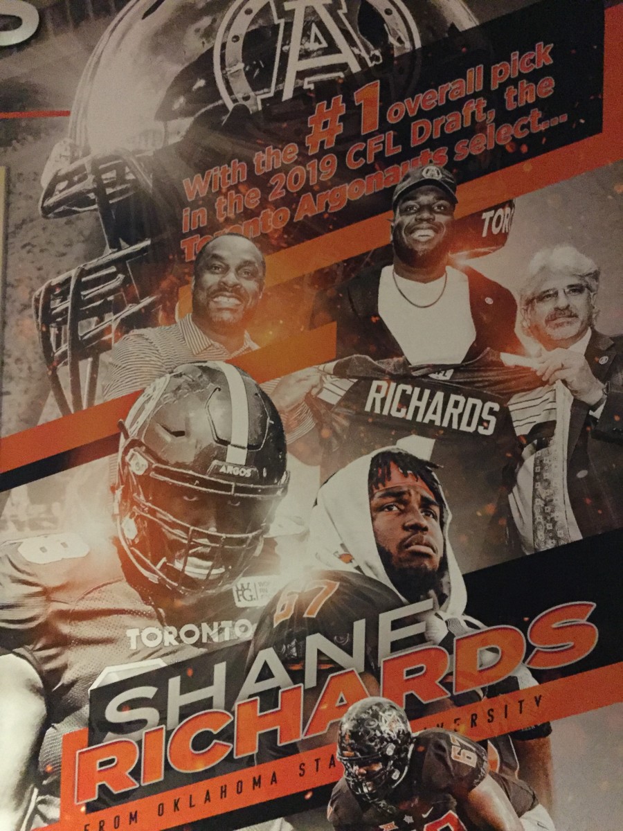 Shane Richards selected number one in the 2019 CFL Draft.