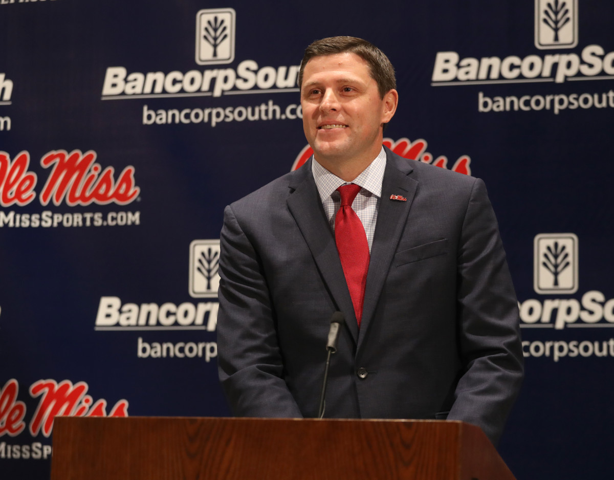 Keith Carter was introduced as the Ole Miss Athletics Director on November 22nd, 2019 in Oxford, MS.

Photo by Joshua McCoy/Ole Miss Athletics