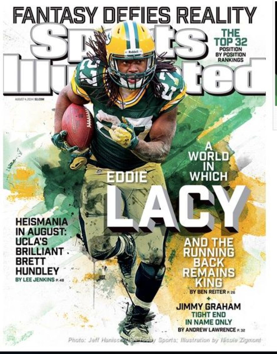 Eddie Lacy, Sports Illustrated cover, Fantasy issue, August 4, 2014