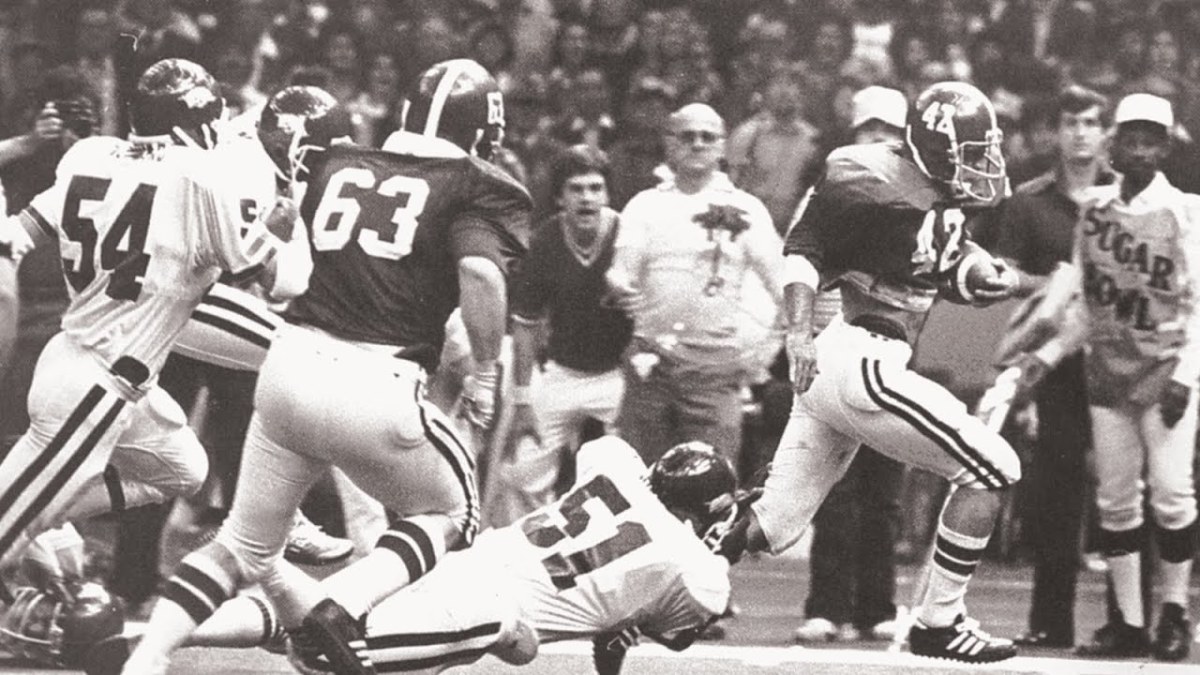 Major Ogilvie against Arkansas in the 1980 Sugar Bowl