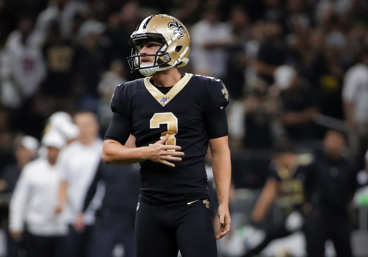 Saints K Wil Lutz was an Undrafted Free Agent