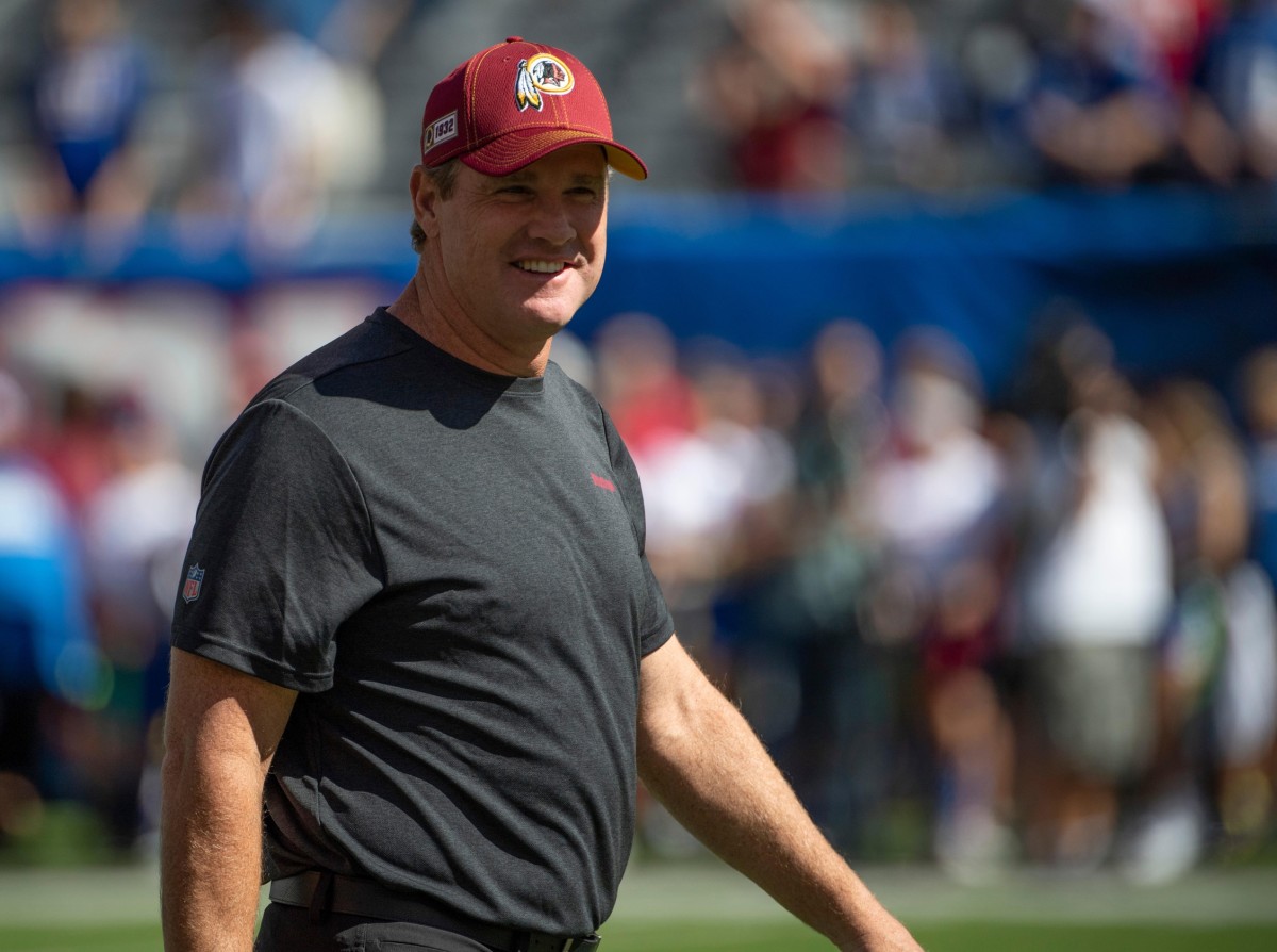 Jay Gruden, shown as Washington Redskins head coach, was hired as Jacksonville Jaguars offensive coordinator for 2020.