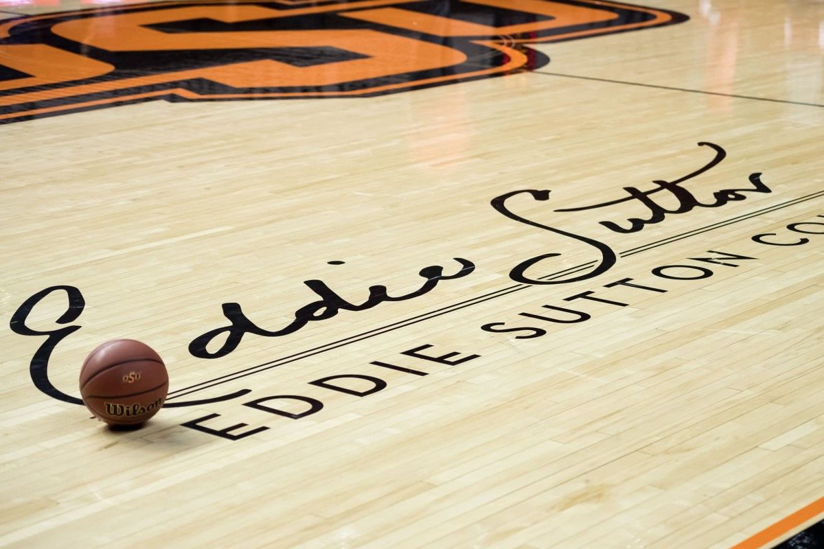 Coach Sutton's signature marks Eddie Sutton Court.