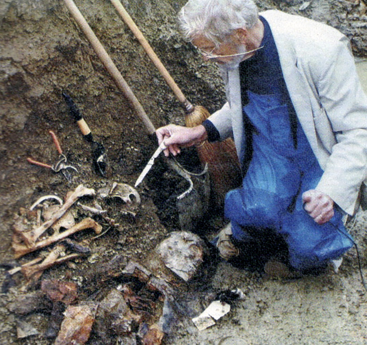 Hultin with Lucy in 1997.