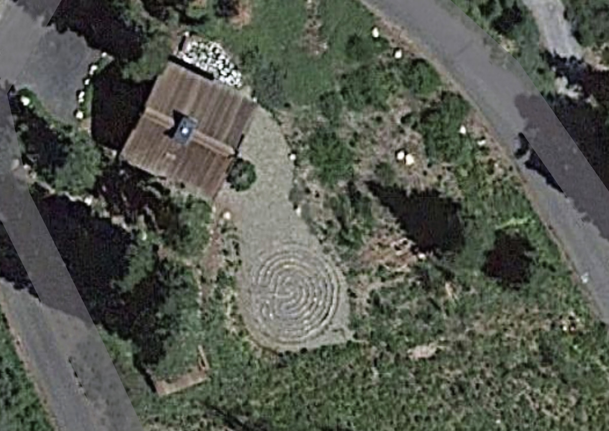 Hultin's idea of a pet project: a scale replica of the oldest known labyrinth in the world.