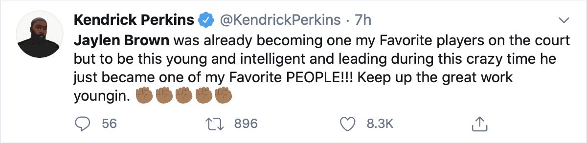 Kendrick Perkins tweet
