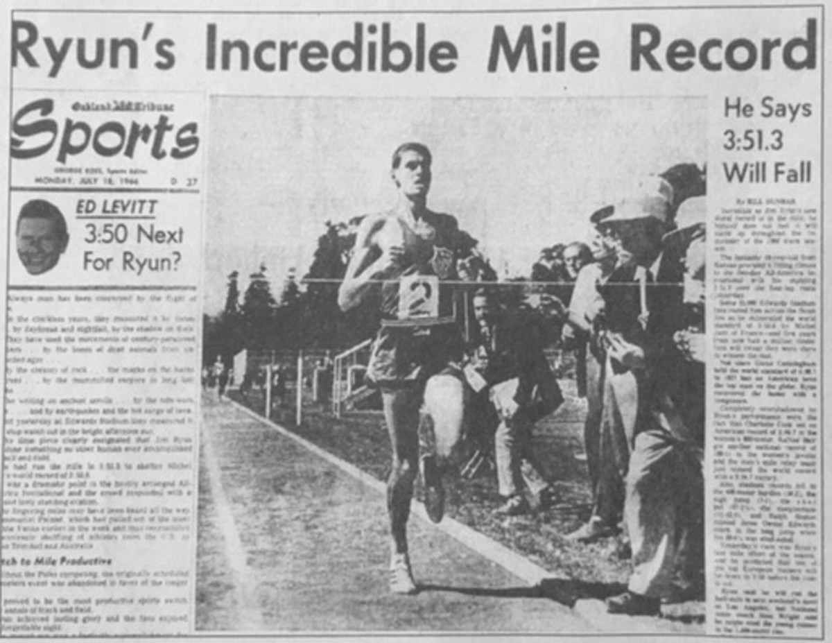 Oakland Tribune after Jim Ryun world record