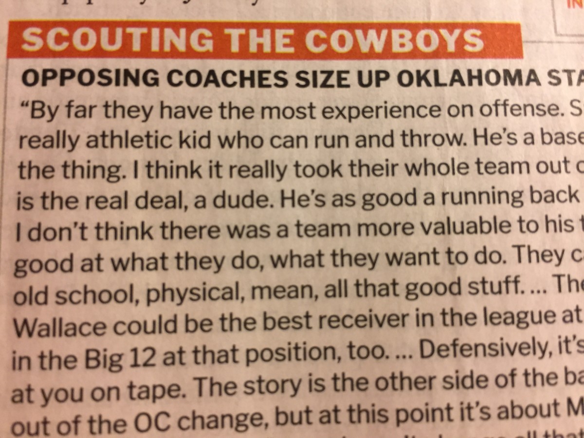 You can only wonder which coach from which school said all of this about the Cowboys.