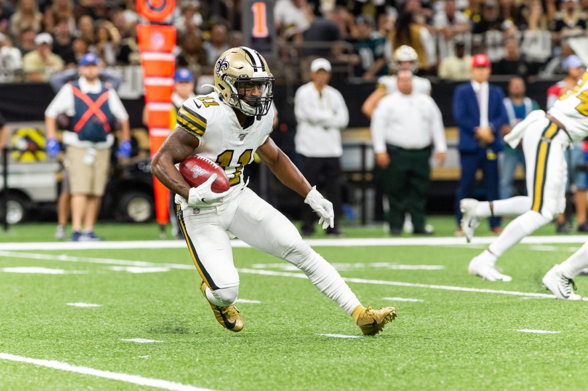 Deonte Harris kick off return as The New Orleans Saints take on the Dallas Cowboys in the Mecedes-Benz Superdome. Sunday, Sept. 29, 2019. Saints Cowboys Football 8899