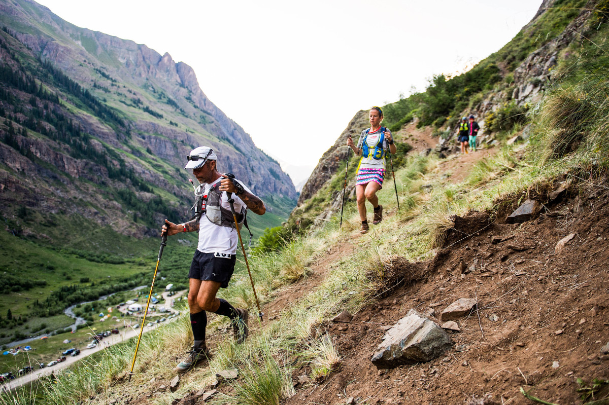Agnew crosses the 91-mile mark in the Hardrock 100, which traverses the San Juan Mountains in Silverton, Col., in July 2016.