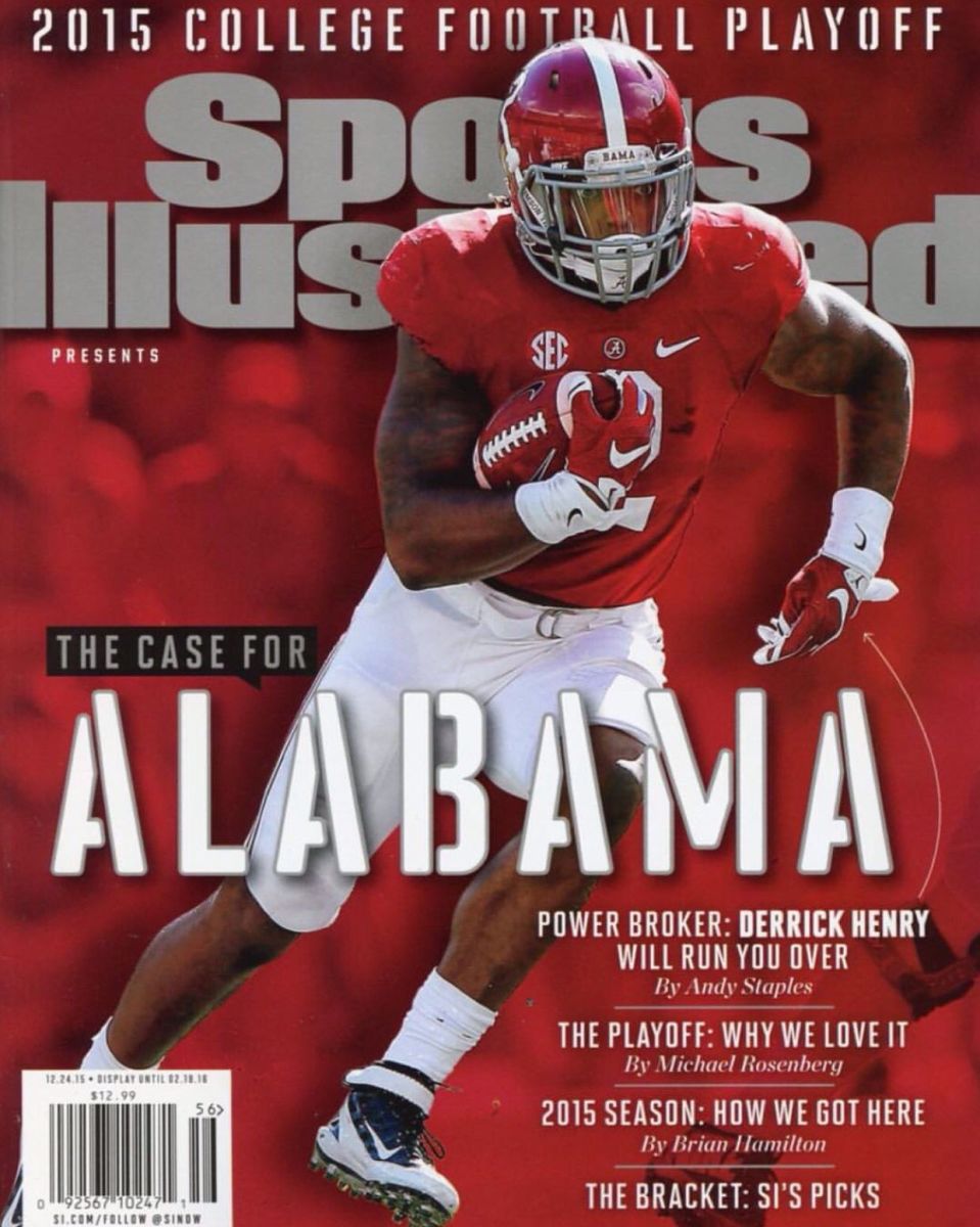 Sports Illustrated cover Derrick Henry, 2015 college football playoff, Dec. 24, 2015