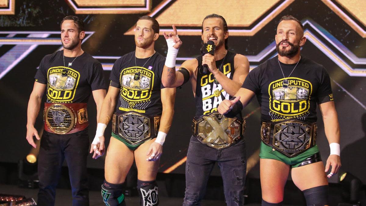 The Undisputed Era, from left: Roderick Strong, Kyle O’Reilly, Adam Cole, Bobby Fish