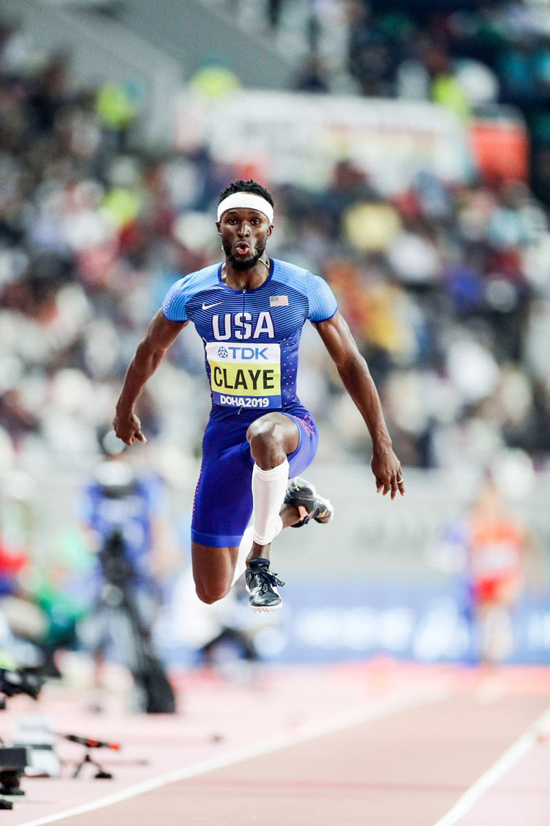 Will Claye mid-air