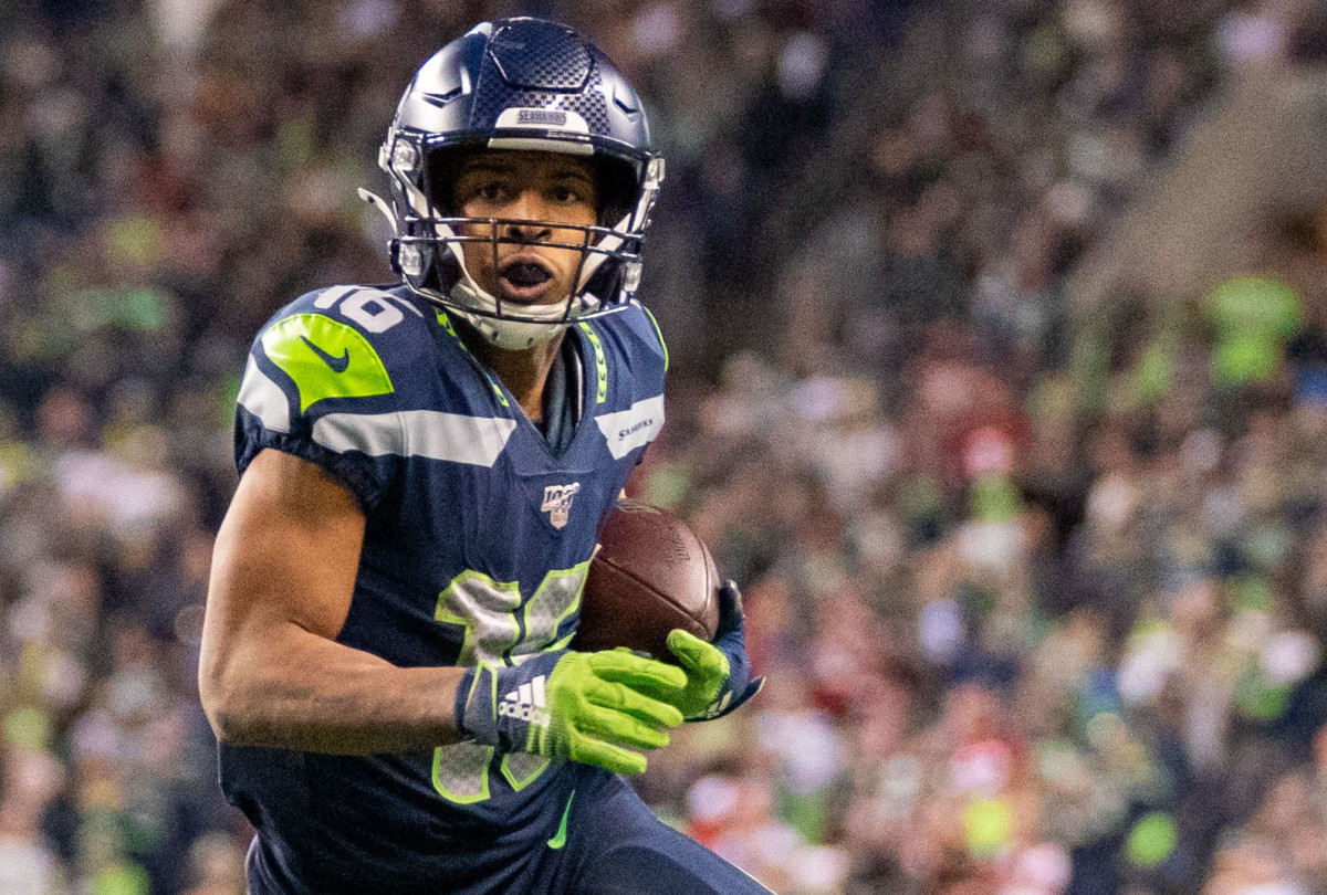 Seattle Seahawks wide receiver Tyler Lockett (16) during the fourth quarter against the San Francisco 49ers at CenturyLink Field.