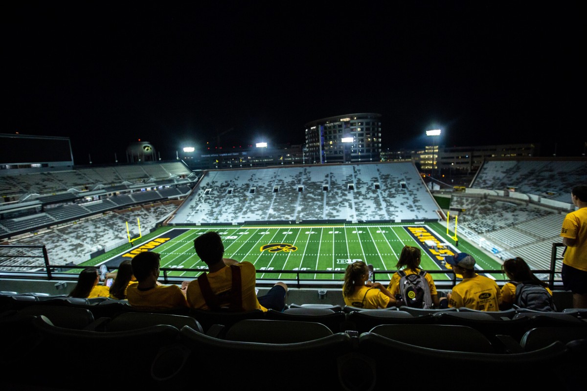 Iowa's incoming freshmen get a look at Kinnick Stadium during a tour last August. (Joseph Cress/Iowa City Press-Citizen-Imagn Content Services, LLC)