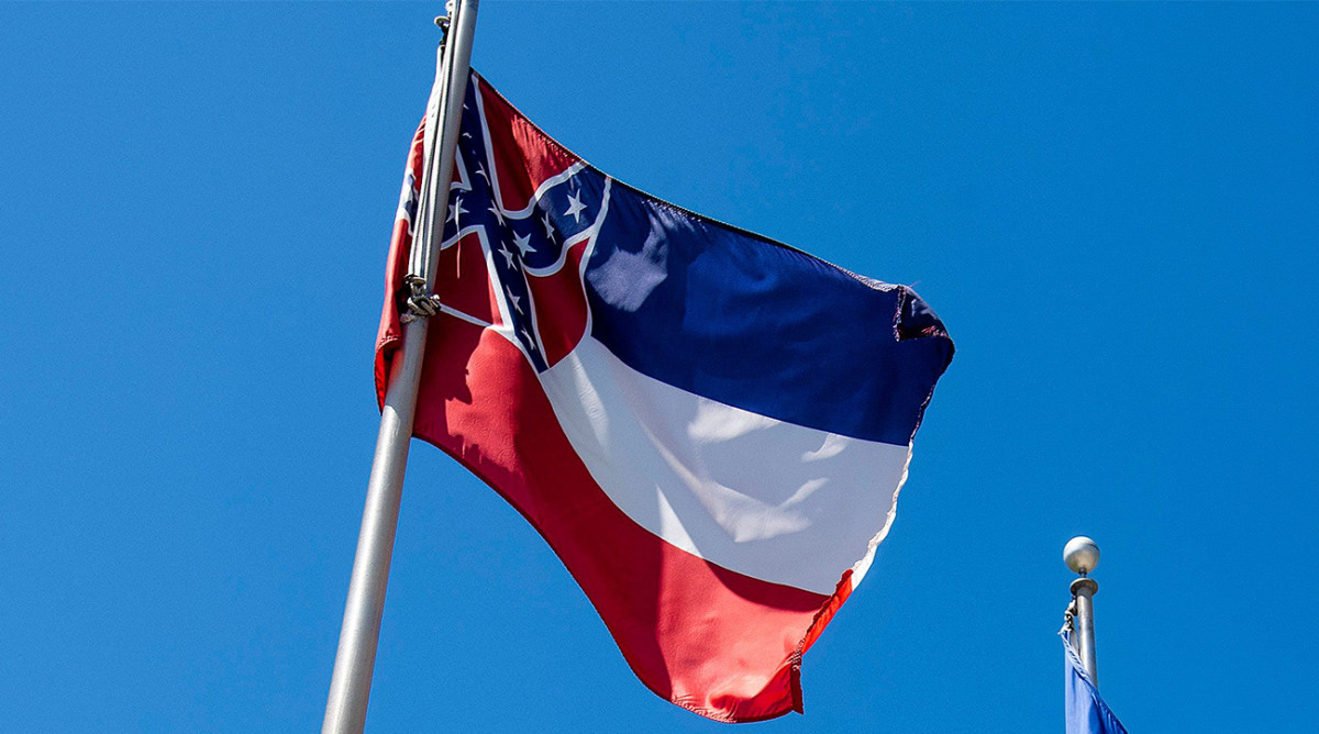 The Mississippi flag, which incorporates the confederate flag