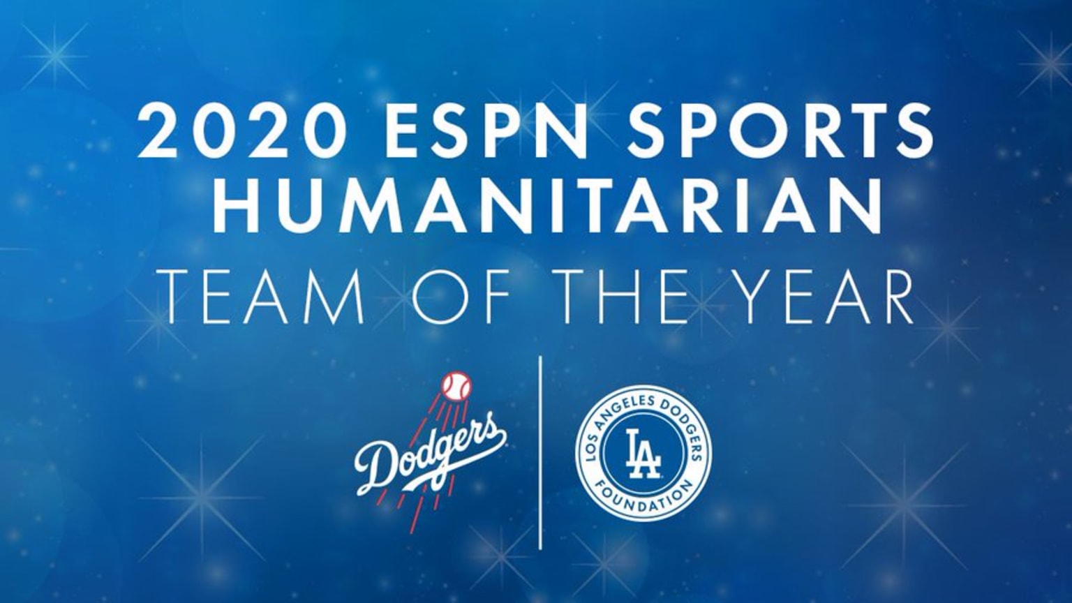 Dodgers Win 2020 ESPN Humanitarian Team of the Year Award Inside the