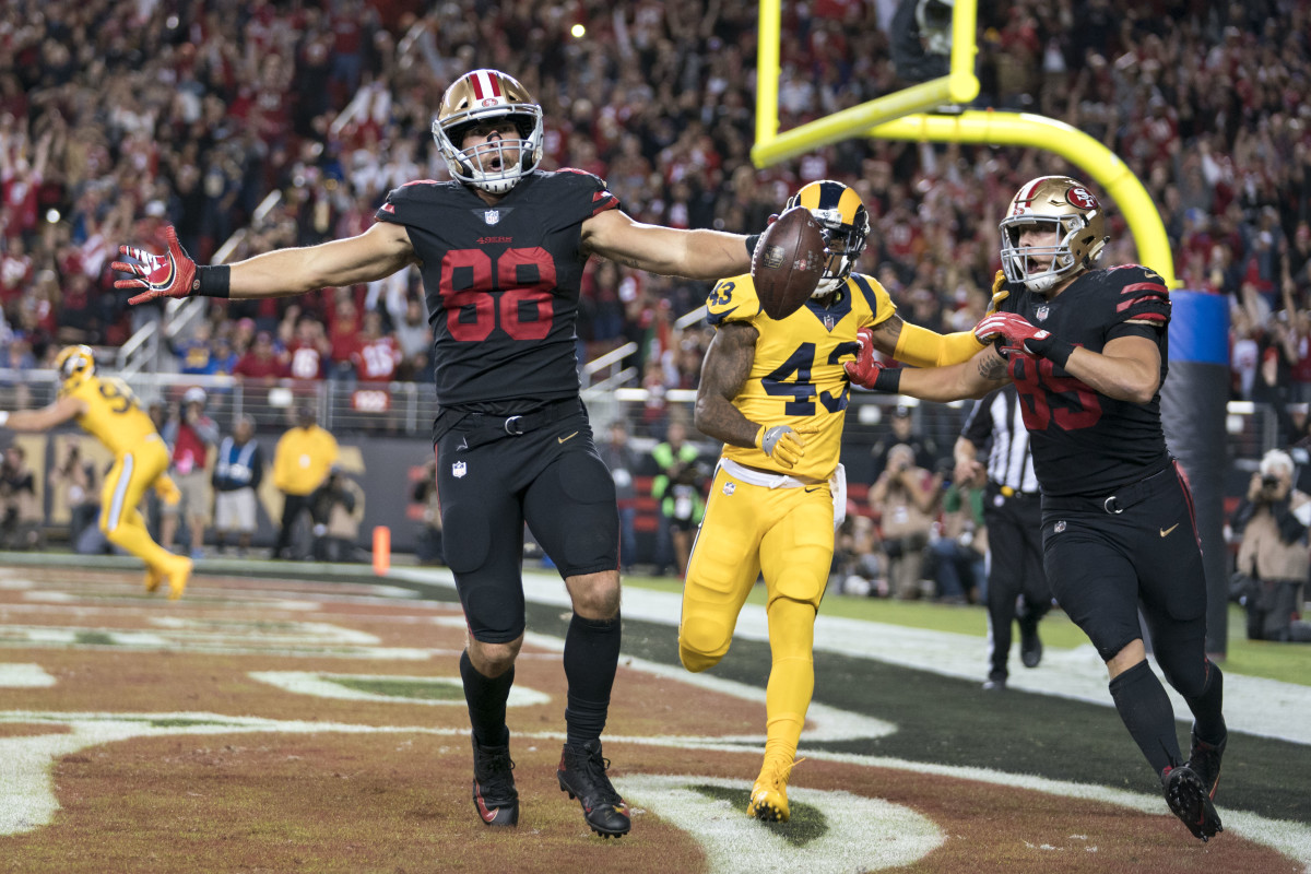 black and red niners jersey