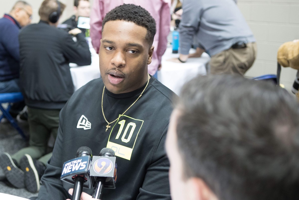 New York Jets Cameron Clark projects as a guard for the New York Jets