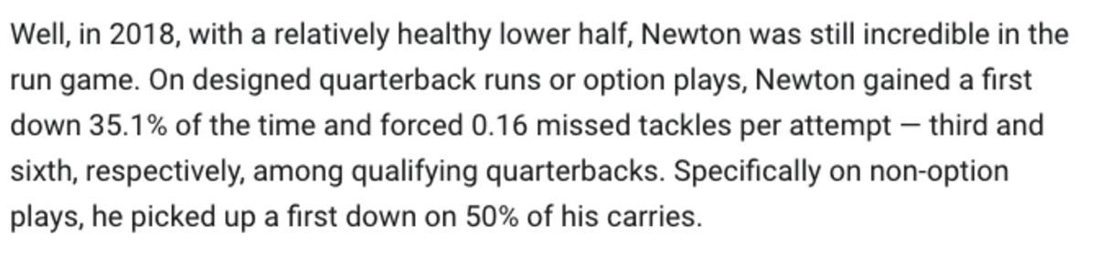 An exert from a PFF in-depth article on Newton