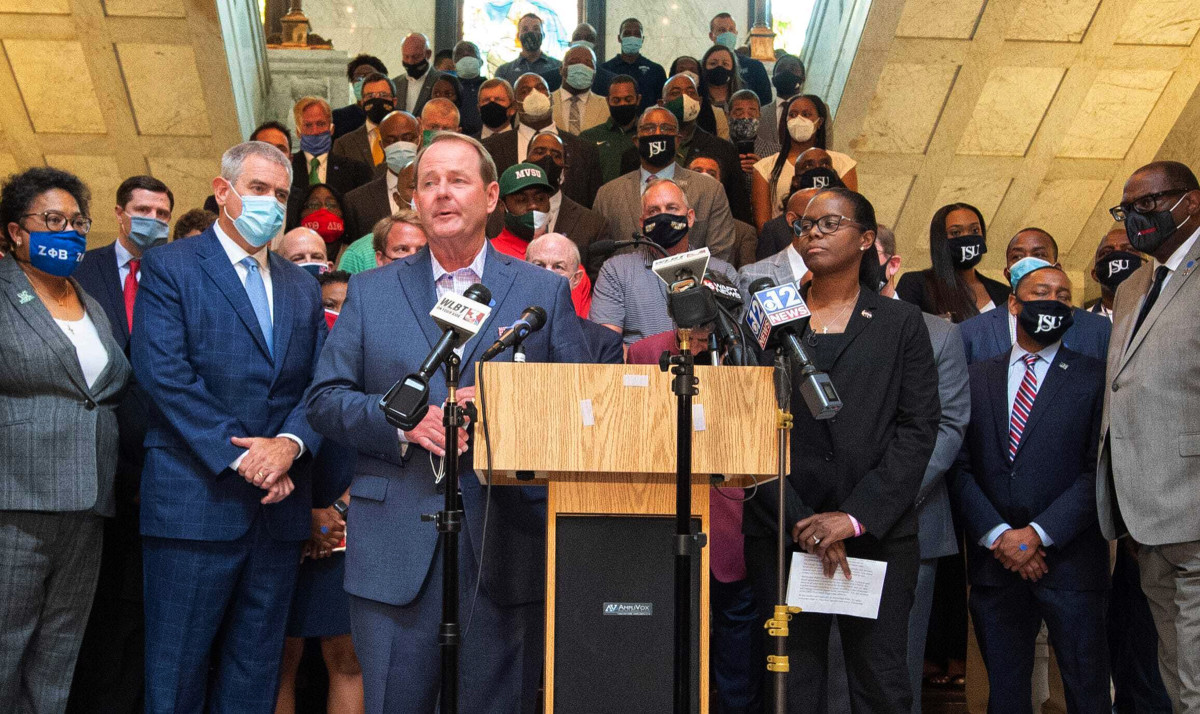 Hill's tweet led a collective of college coaches to Mississippi's state capitol in June, where they successfully lobbied for a new state flag.