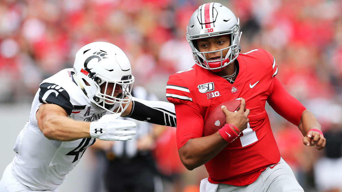 Ohio State QB Justin Fields vs Cincinnati football