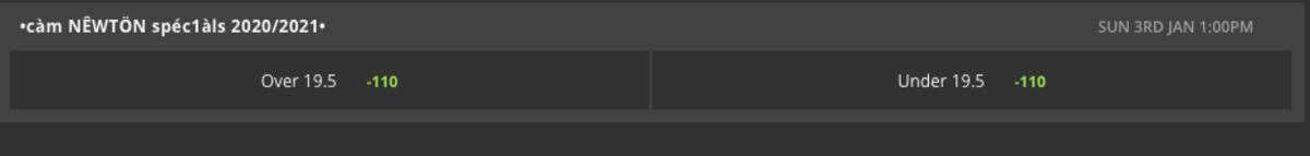 Odds via DraftKings Sportsbook